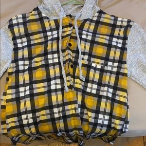 hooded flannel